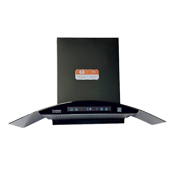 Hindware DIVINA BLDC 90 Auto Clean Wall Mounted BLACK 1400 CMH Chimney (DIVINA90CMBLDC)
