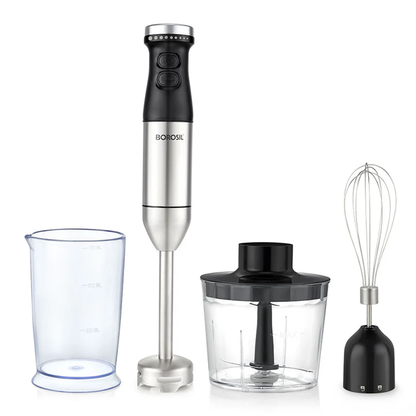 Borosil Smartblend Hand Blender with Chopper & Whisker (BRSHBSMART800W)