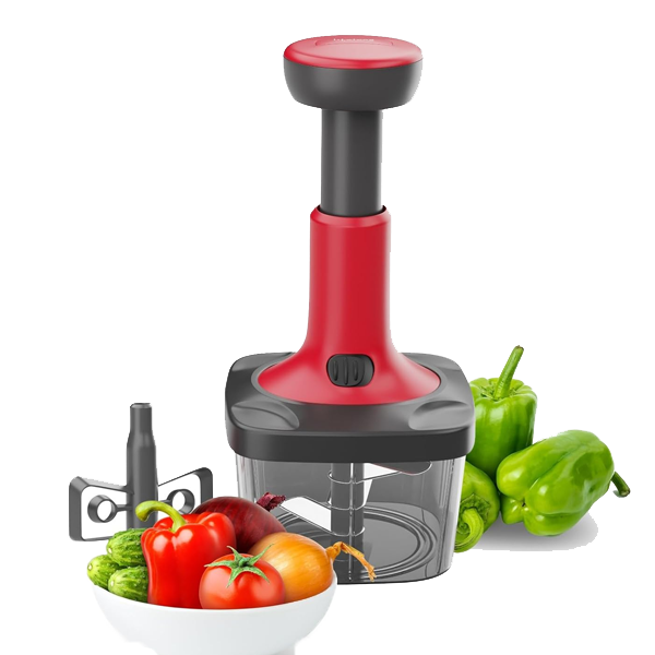 Lifelong Push Chopper 650ml | Compact and Efficient Vegetable, Onion, and Garlic Chopper, Essential Manual Kitchen Cutter for Quick and Easy Food Preparation, Ideal for Small Kitchens and Meal Prep (OGCHOPPERPUSH650ML)