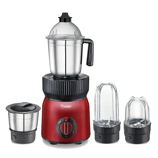Prestige Fusion 4J 750 Watt Mixer Grinder with with 4 Jars (2 Stainless Steel + 2 Transparent) (FUSION750W4JAR)