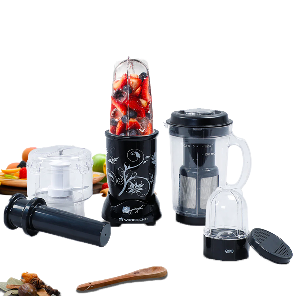 WONDERCHEF Nutri-blend CKM Black 400 W Juicer Mixer Grinder (WCNUTRIBLENDCKMBLK)