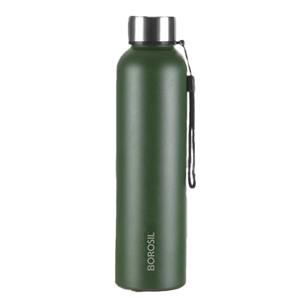 Borosil 1L Laguna Stainless Steel Water Bottle (Green, BRSWBLAGUNA1L)