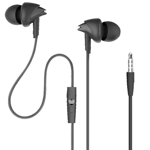 boAt 110 Wired Headset with Mic  (Black, In the Ear) (BOATBASSHEADS110)