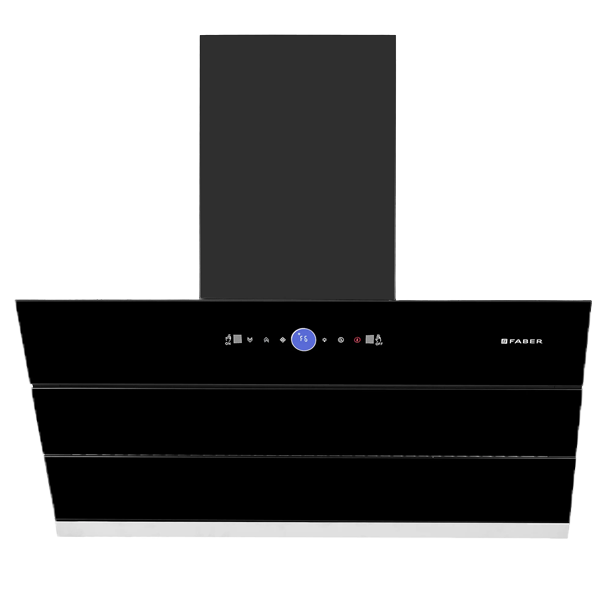 Faber Hood Comet BLDC FL HC BK 90 Wall Mounted Chimney (COMEBLDCFLHCSCBKIN90)