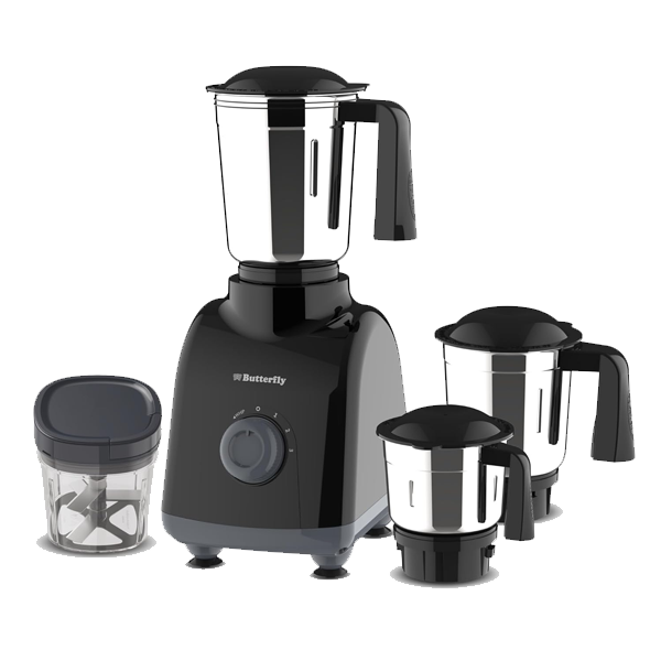 Butterfly TriQ 750 W Mixer Grinder with Chopper | 3 Stainless Steel Jars for Wet & Dry Grinding (TRIQ750W)