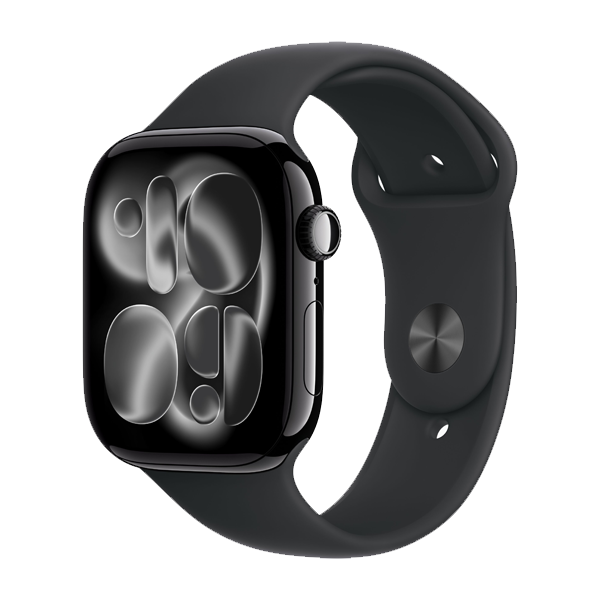 Apple Watch Series 11 GPS + Cellular 46 mm Jet Black Aluminium Sport Band - M/L (IWS11CEL46JBKALMFC44)