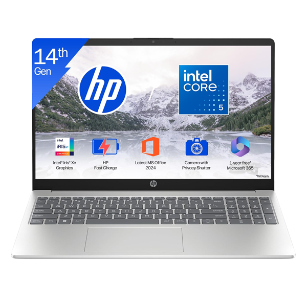 HP Intel Core C5-120U 15.6" 39.6 Cm 15-fd0225TU Thin & Light Laptop (16GB/ 512GB SSD/ Full HD Display/ Intel Graphics/ Windows 11 Home (HP15FD0225TU)