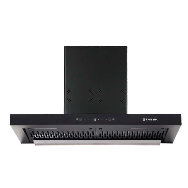 FABER Hood Cygnus Smart IN 3D HC SC FL BK 90 Wall Mounted Chimney (CYGNUSMT3DINHCSCFL90)