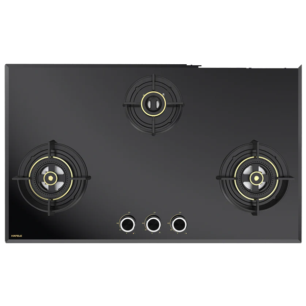 Hafele Altius FS 390 90 cm 3 Burner Built-In Hob with Full Brass Burners (ALTIUSFS390)