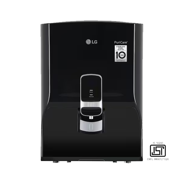 LG PuriCare 8L RO + Carbon Filter Water Purifier with Multi Stage Filtration (Solid Black, WW131NF)