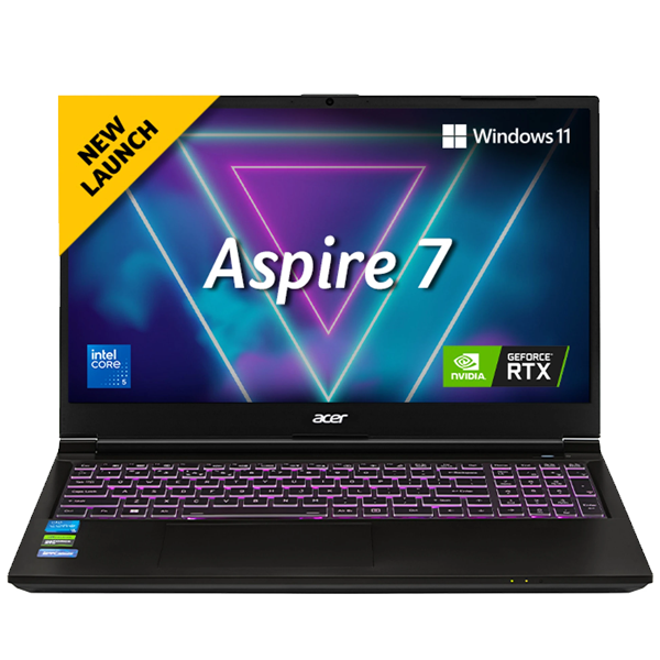 Acer Aspire 7, Gaming Laptop, Intel Core 5-210H processor, NVIDIA GeForce RTX 3050 6GB GDDR6, 16 GB RAM, 512 GB SSD, FHD (ACERUNU35SI00BA715C5)