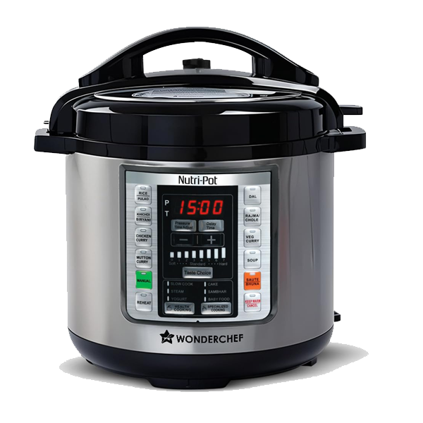 Wonderchef Nutri-Pot Electric Pressure Cooker with 7-in-1 Functions|18 pre-set functions|Pressure Cooking, Saute/Pan Frying, Slow Cooking (WCECKNUTRIPOT6L)