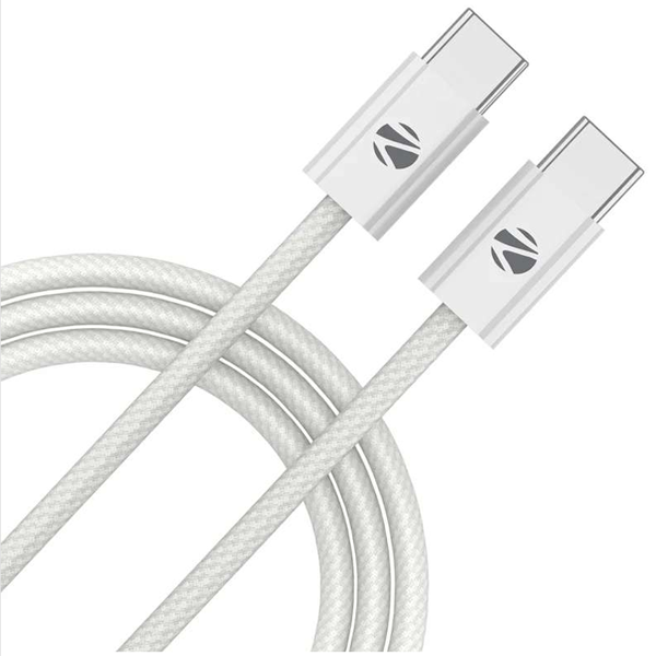 Zebronics Wattz 240CC1 Type-C to Type-C Braided Cable For Laptops, Tablets, Mobiles (ZEBTCTTCCWATTZ240CC1)