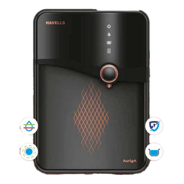 Havells 6.5L AURIGA RO UV Water Purifier,Black (AURIGAROUV)