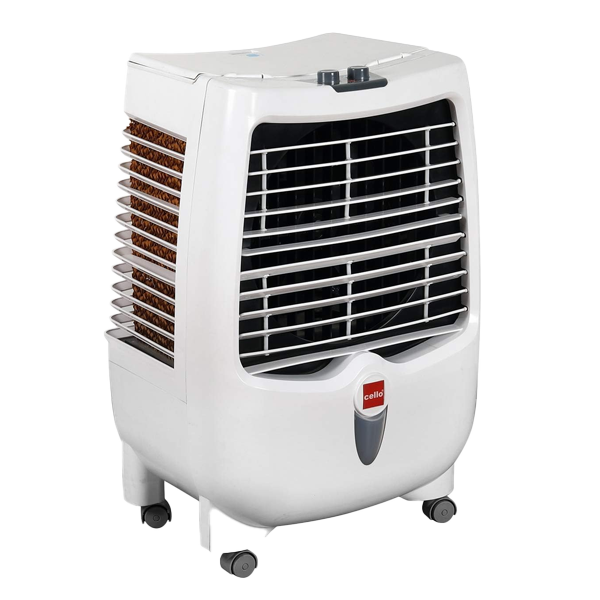 CELLO Gem 25 Litres Heavy Duty Vertical Commercial Air Cooler | High-Density Honeycomb Cooling Pads (22LGEMHISPEEDBISPC)