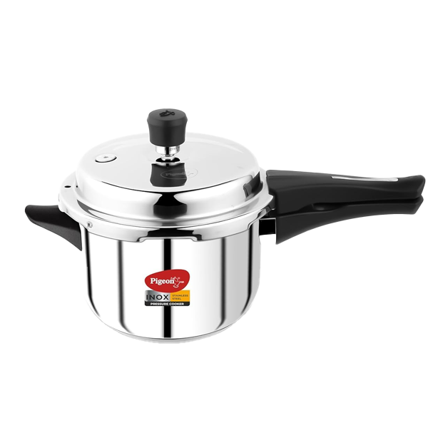 Pigeon By Stovekraft Inox Stainless Steel 3 Liter Pressure Cooker Induction and Gas Stove (PGINOXSS3L)