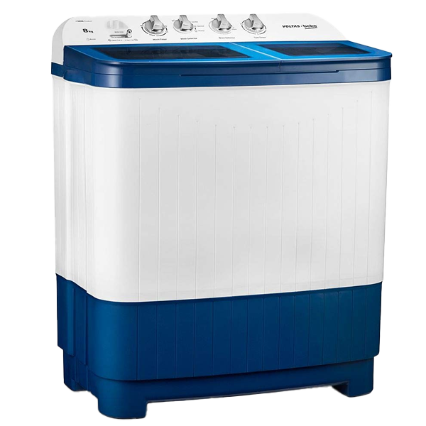 Voltas Beko 8 Kg 5 Star Semi Automatic Top Load Washing Machine (WTT80DBLGBLSSWH4)