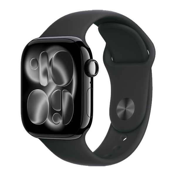 Apple Watch Series 11 GPS + Cellular 42mm Slate Titanium Case Black Sport Band - S/M (IWS11CEL42JBKALMF834)