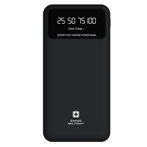 Swiss Military Electra 10K/A QC PD 10000 mAh Power Bank (Black, SMPBELECTRA10KA)