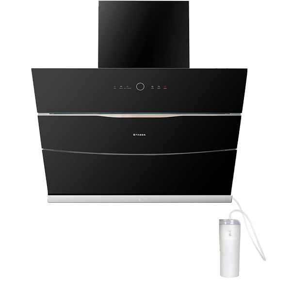 Faber HOOD BOLT PRO FL SW SC BK 90 Auto Clean Wall Mounted Chimney  (BOLTFLSWSCBK60N, Black 1500 CMH)
