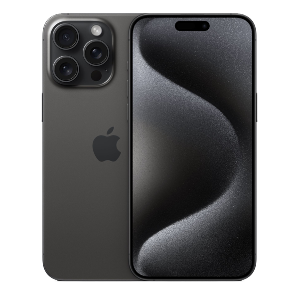 Apple iPhone 15 Pro Max (256GB, Black Titanium, IP15PROMX256BLKMU773)
