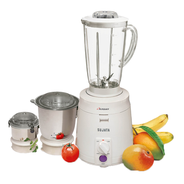 Sujata Supermix Mixer Grinder|900 Watts Double Ball Bearing Motor (SUJATASUPERMIX900W3J)