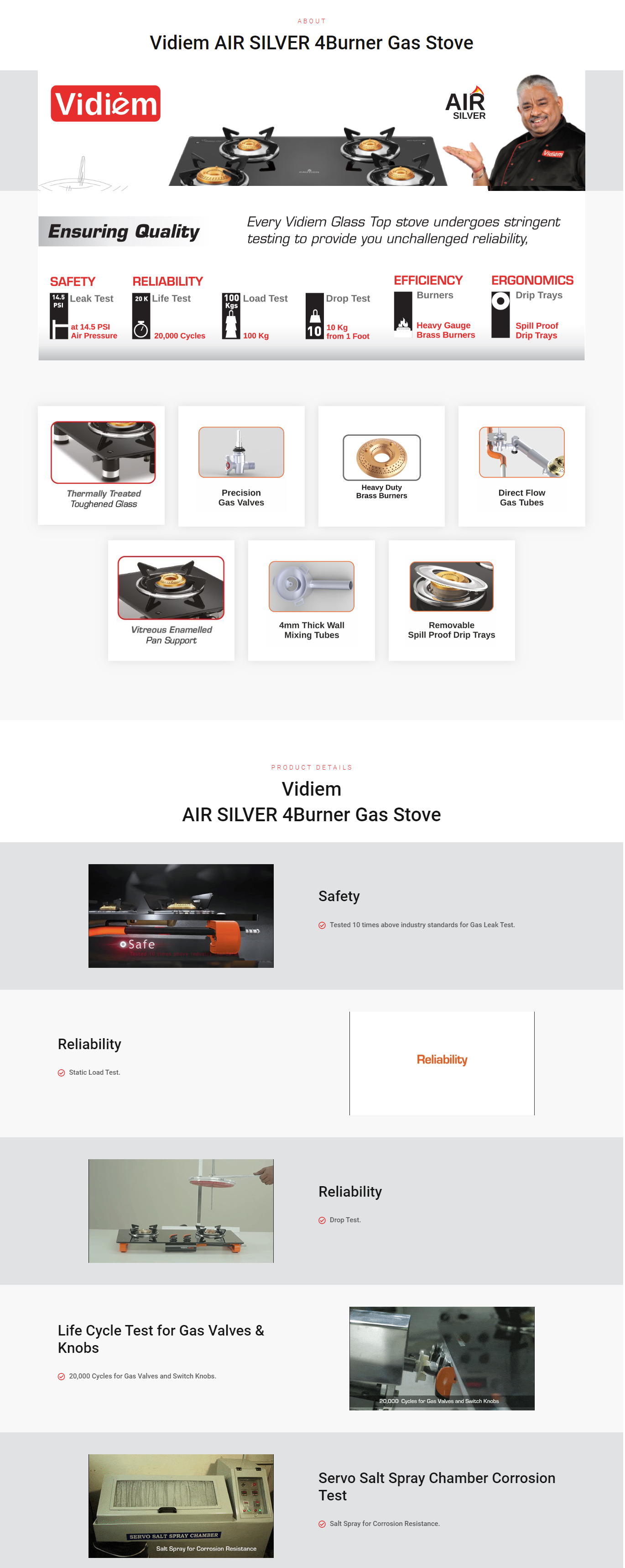 VIDIEM 4B AIR SILVER STOVE (VIDIEMAIRSILVER4B)