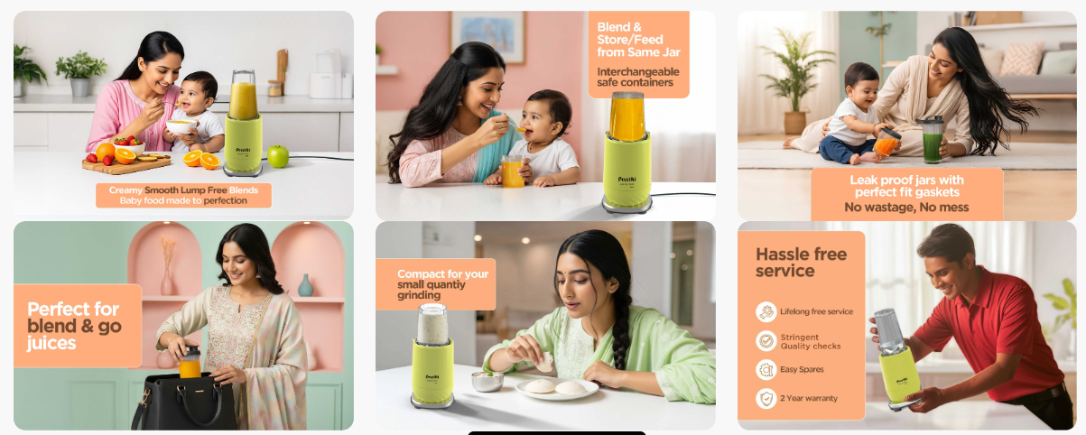 Preethi Miniblend Pro Corded Electric Juice Blender 300 W (MINIBLENDPRO)