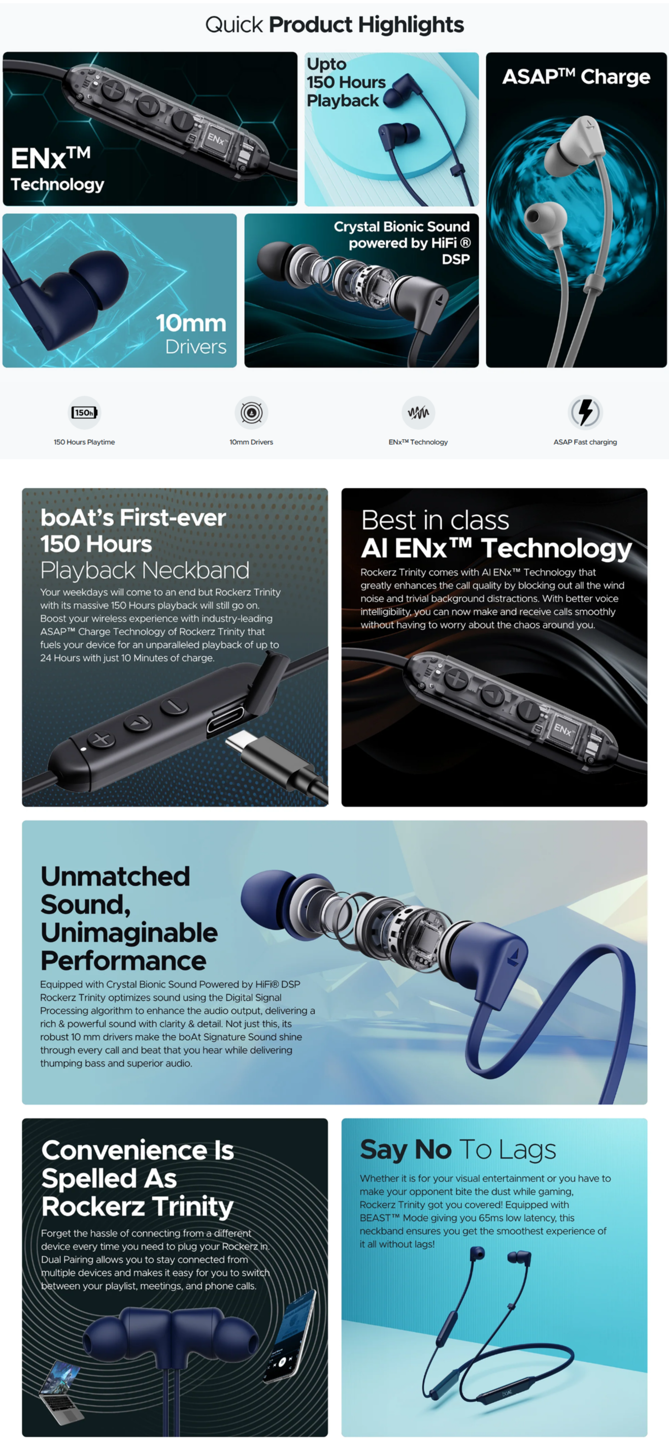 Boat Rockerz Trinity Neckband (BOATROCKERZTRINITY)
