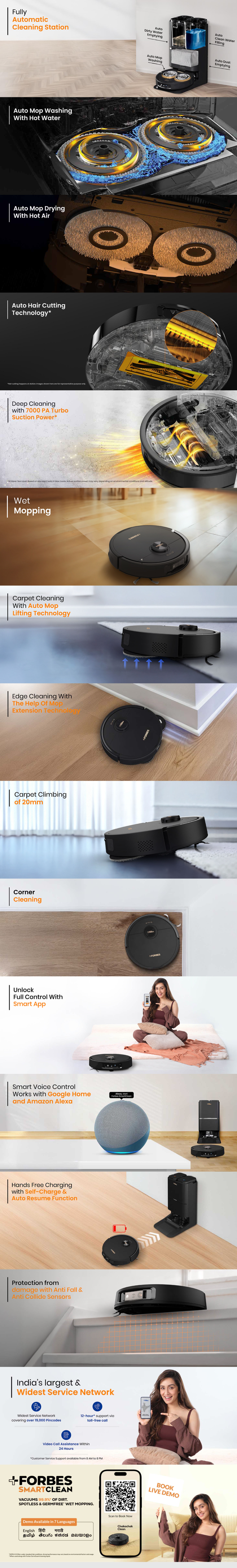 Eureka Forbes SMARTCLEAN Fully Automatic Robotic Vacuum Cleaner(FORSSMARCLEWFUAUCLST)