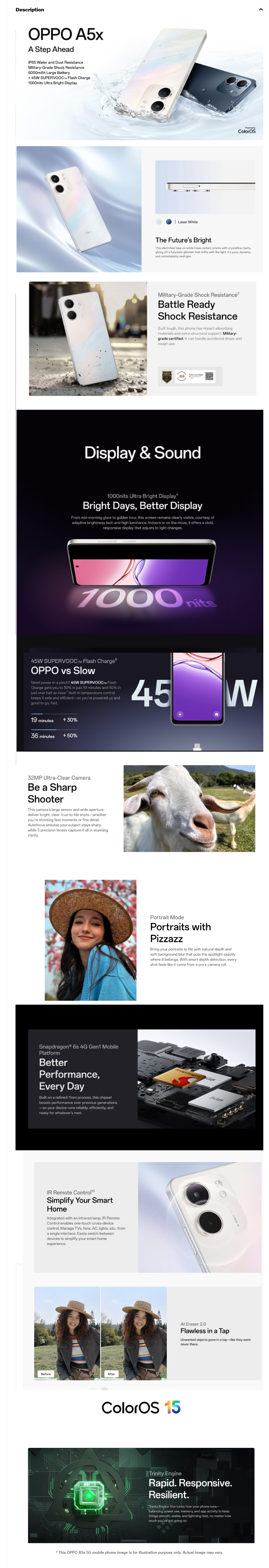 Oppo A5x 5G 4GB RAM, 128GB (A5X5G4128GB)