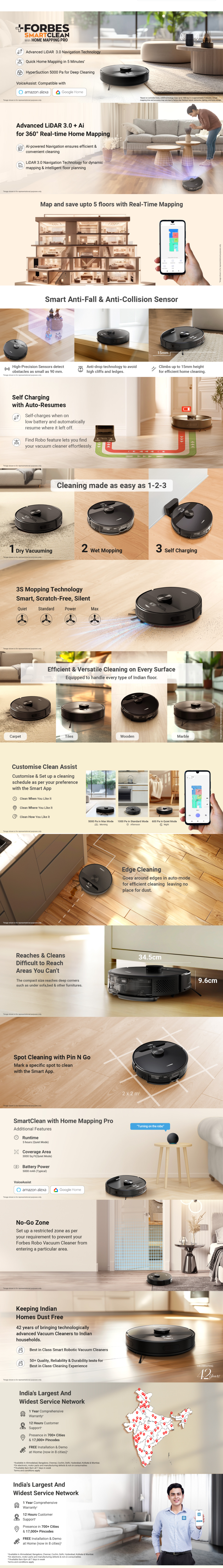 Eureka Forbes SmartClean Robotic Vacuum Cleaner (XVCDFR5KX0000FORSMTC)