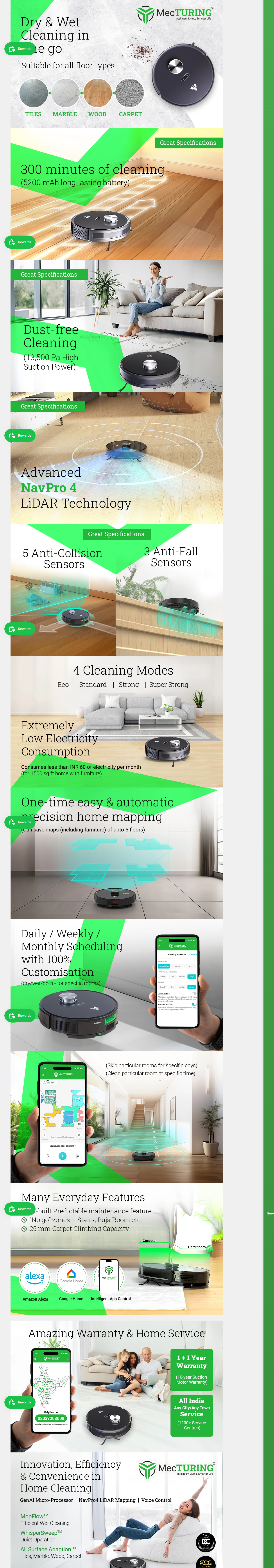 MecTURING LASERON Q10 Vaccum Cleaner New Launch 2025 (LASERONQ10)