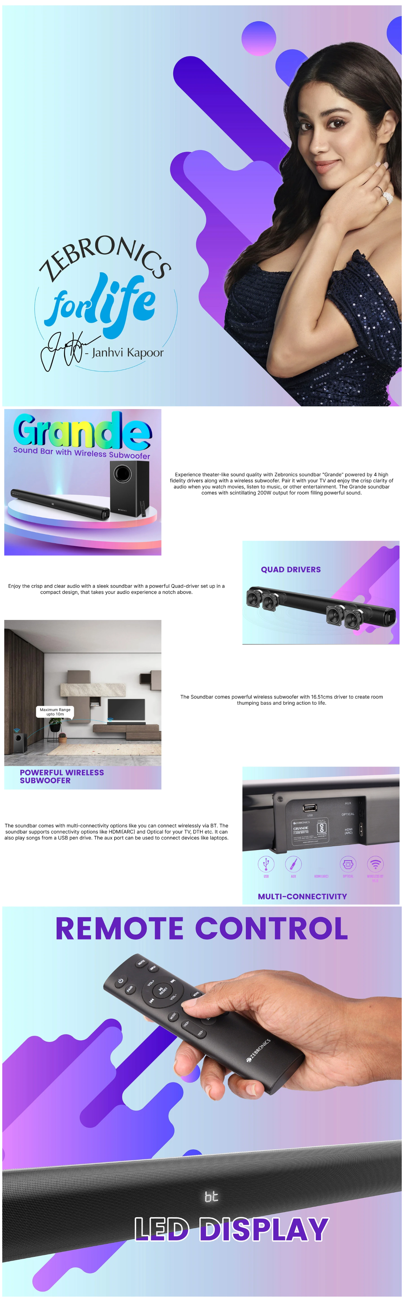 Zebronics ZEB-JUKE BAR 701 200W Black (ZEBSBTJUKEBAR701280W)