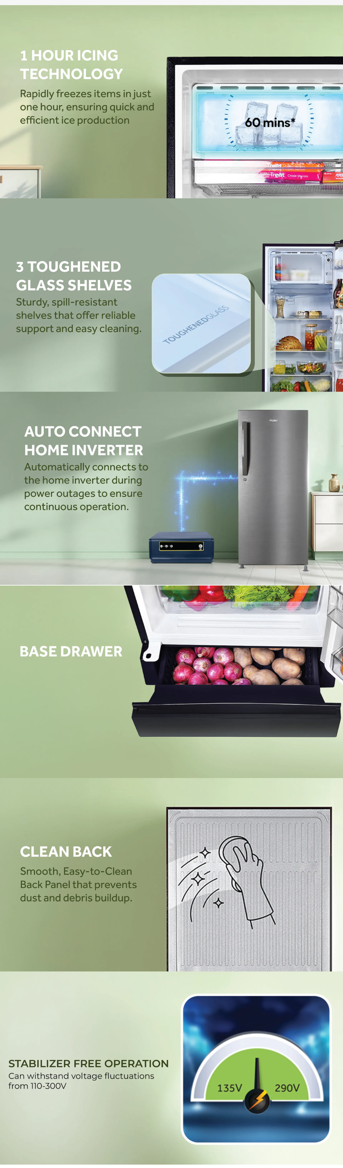 Haier 215L 3 Star Red Xsenia Finish Direct Cool Single Door Refrigerator with Base Drawer (HRD2353PRXA)
