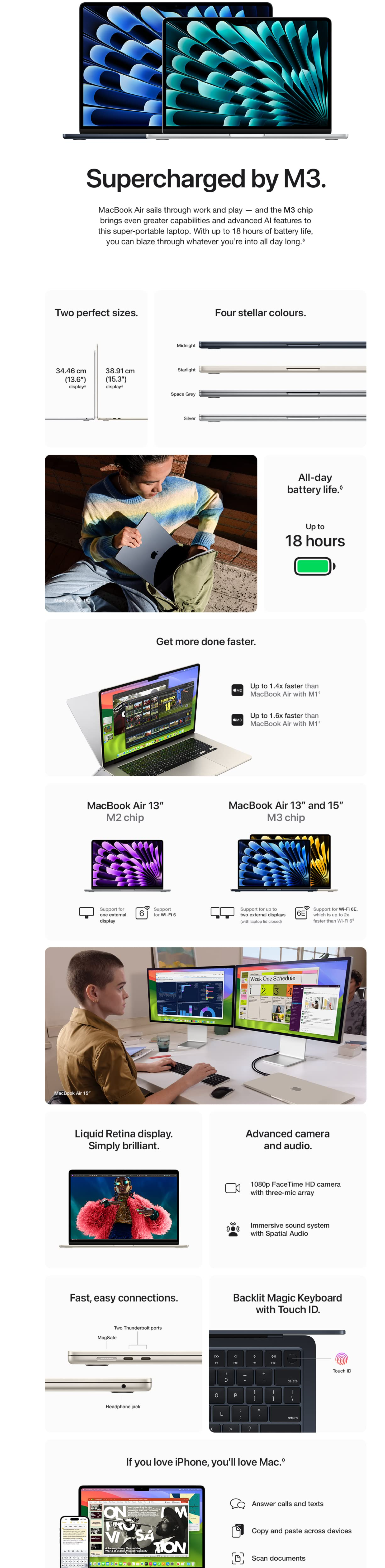 Apple MacBook Air Apple M3 - (16 GB/512 GB SSD/macOS Sonoma) (13 Inch, 1.24 Kg) (APMACBKAIRM3MXCR3HNA)