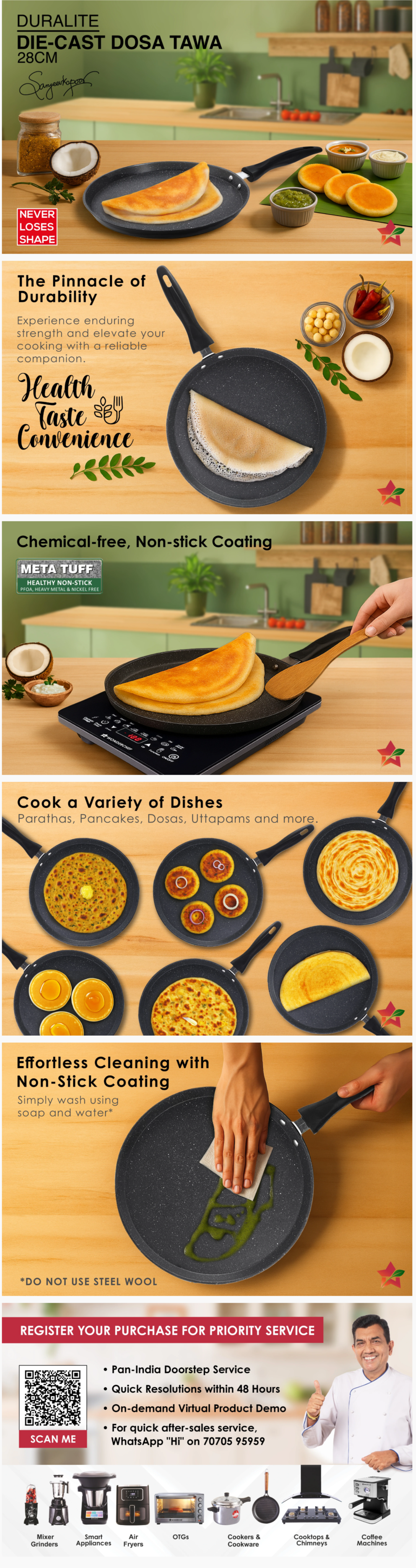 Wonderchef Duralite Die-cast 28 cm Dosa Tawa (WCDTDURALDIECAST28CM)
