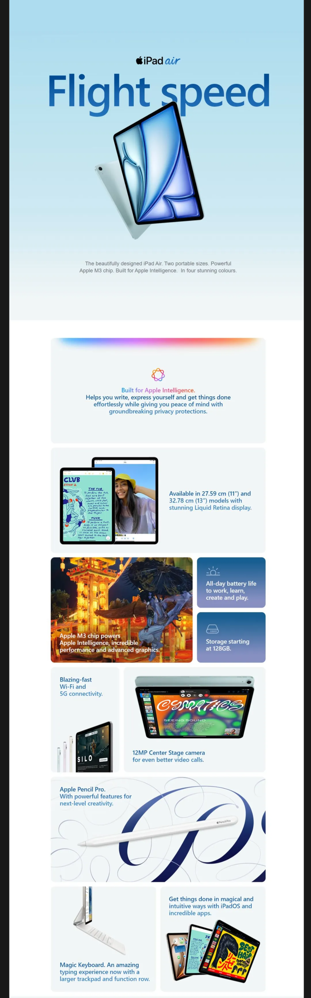 Apple iPad Air Wi-Fi + Cellular (11 Inch, 256GB, Space Grey, IPDA11M3WC256SGMCG04)