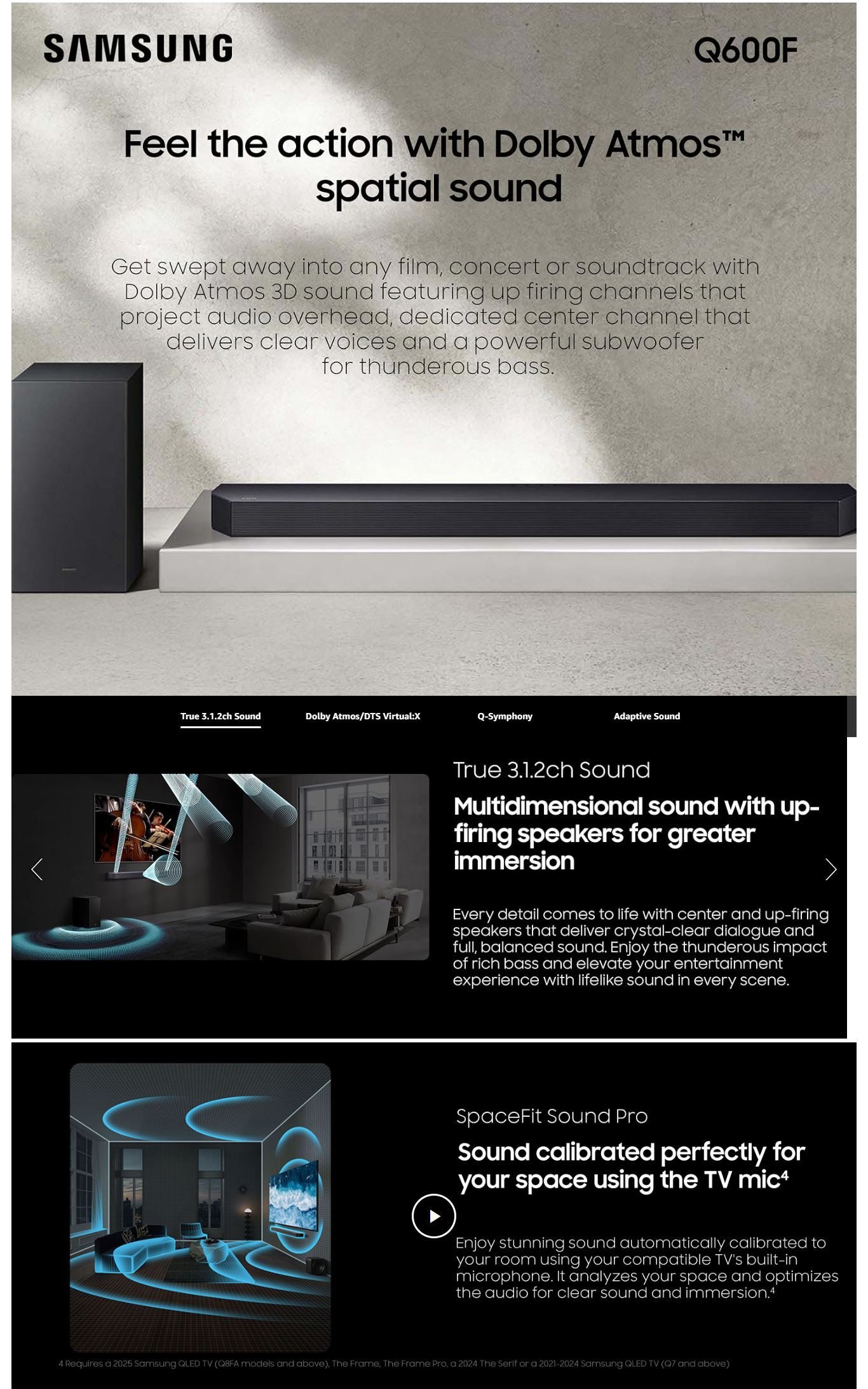 Samsung Q-Series Soundbar 3.1.2 ch Subwoofer (HWQ600F)
