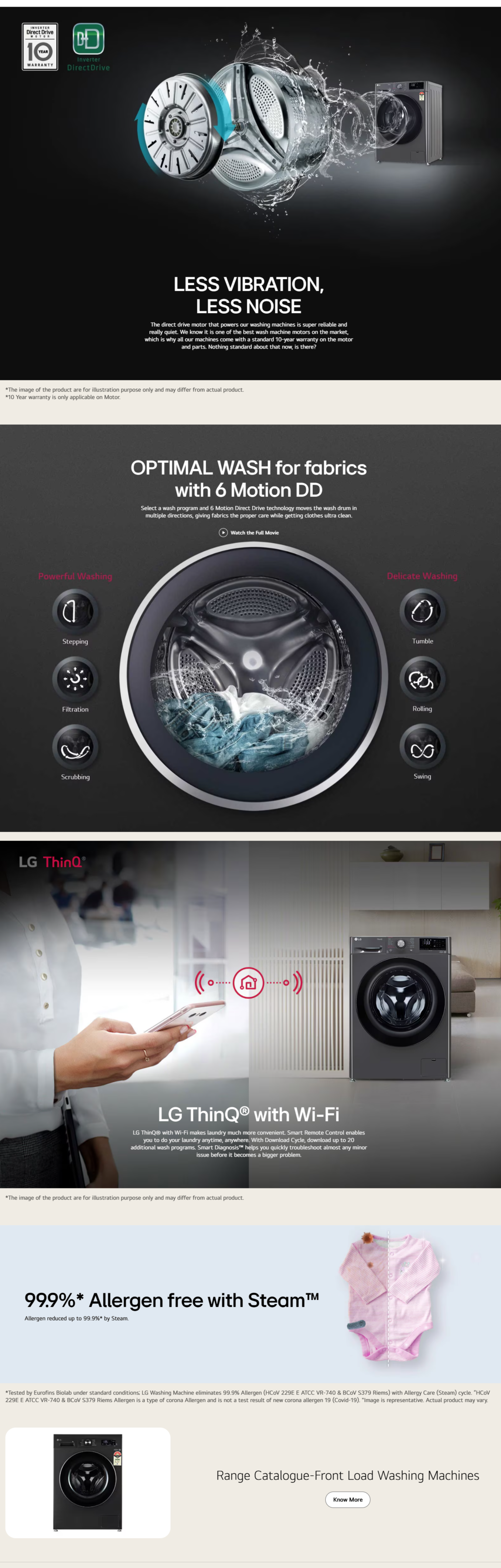 LG 9KG  Fully Automatic Front Load Washing Machine,Black(FHB1209Z4B)