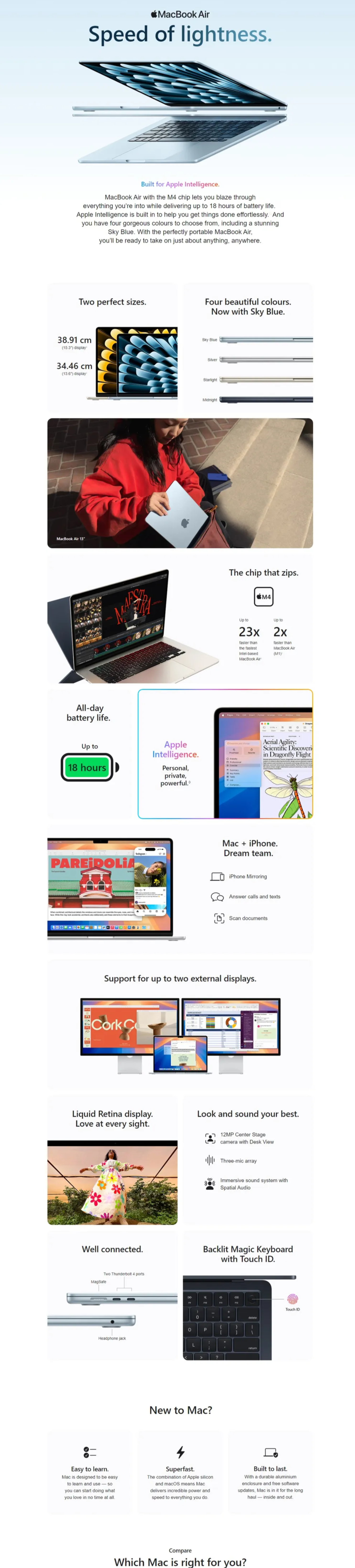 APPLE LAPTOP MACBOOK AIR M4 CHIP 16GB 256GB SSD 13INCH STARLIGHT MW0Y3HNA (APMACBKAIRM4MW0Y3HNA)