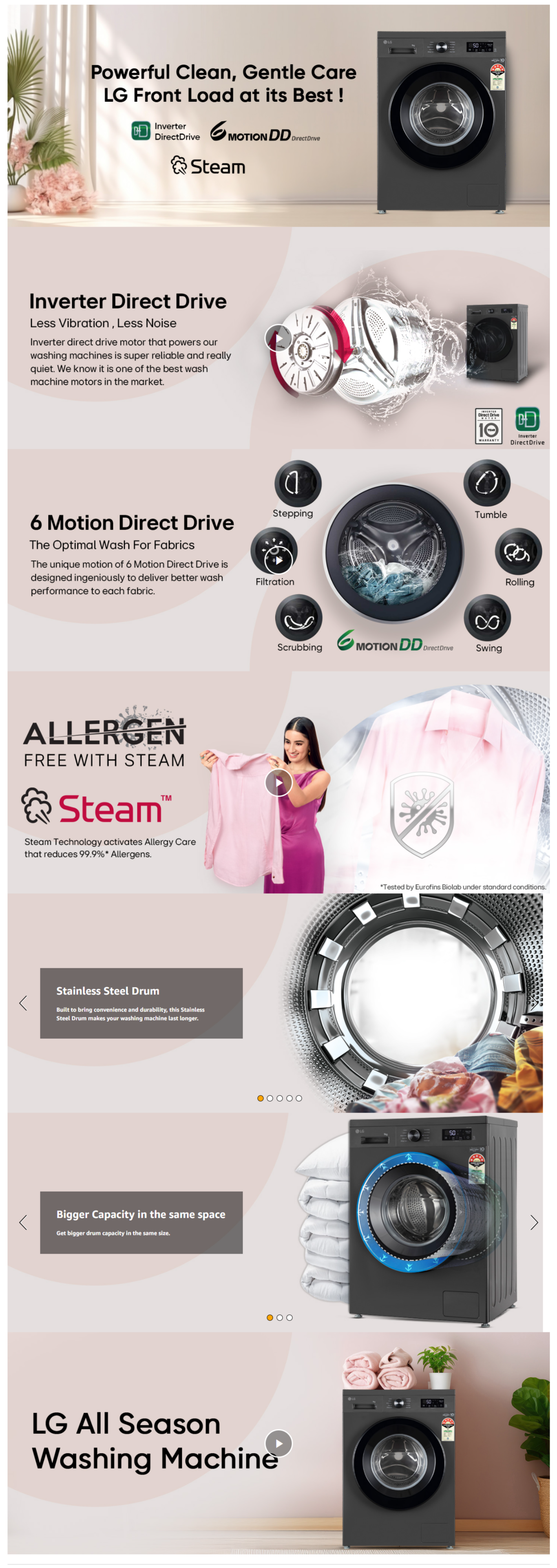LG 7KG Fully-Automatic Front Load Washing Machine (FHB1207Z2M)