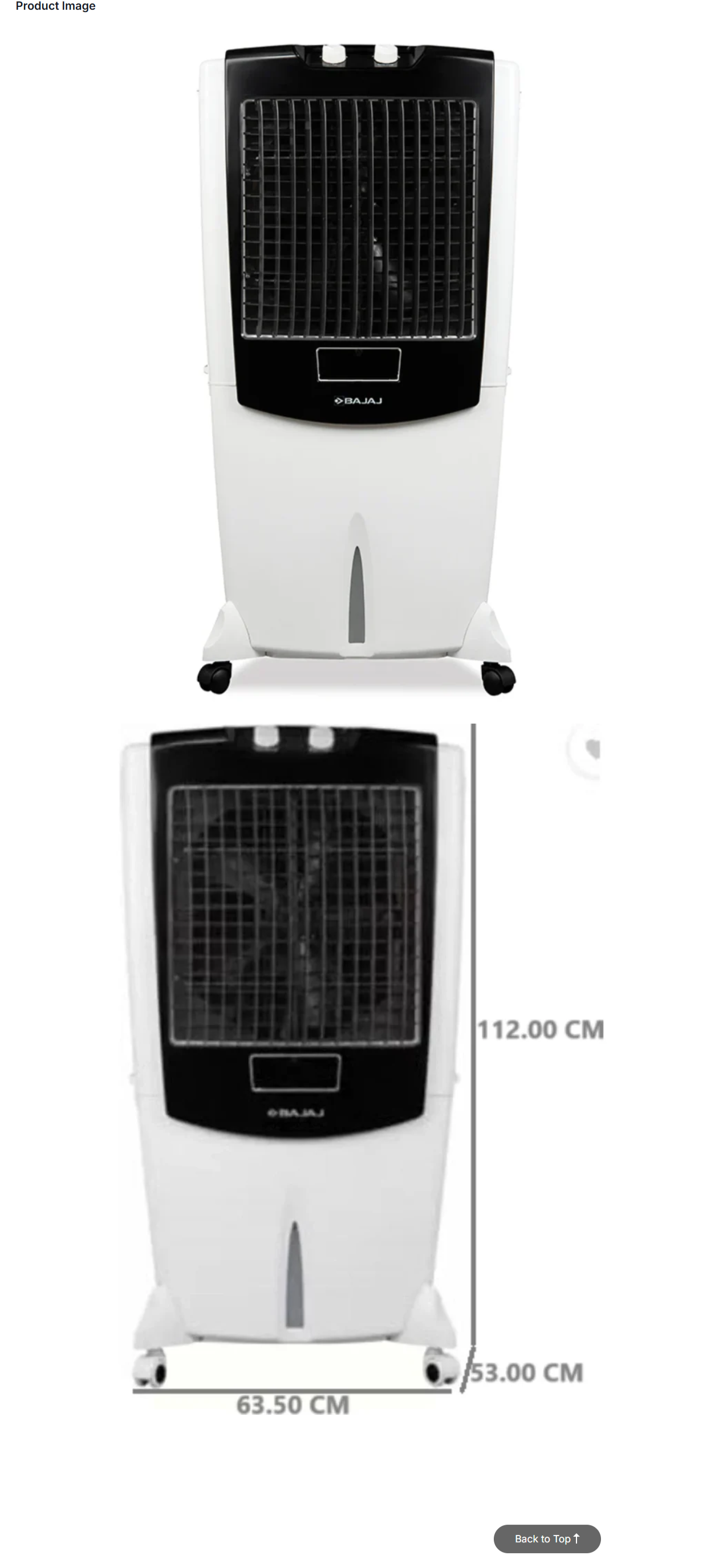 Bajaj 122 Litres Shield Series Mighty Desert Air Cooler High Air Delivery (122LSHIELDMIGHTYDC)