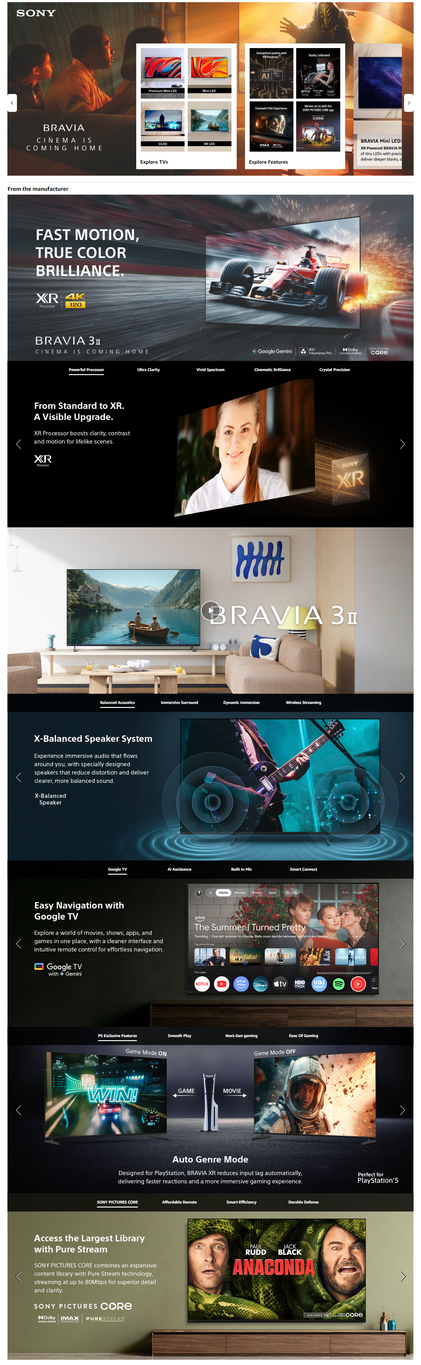 Sony 164 cm 65 inches 4K Ultra HD Smart LED Google TV (K65XR35M2)
