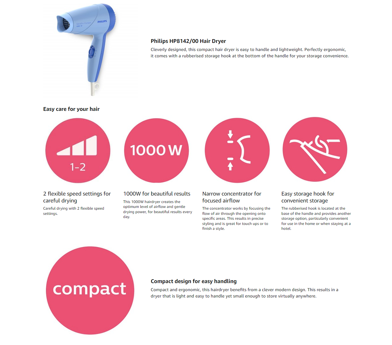 Philips Hair Dryer (HP8142)