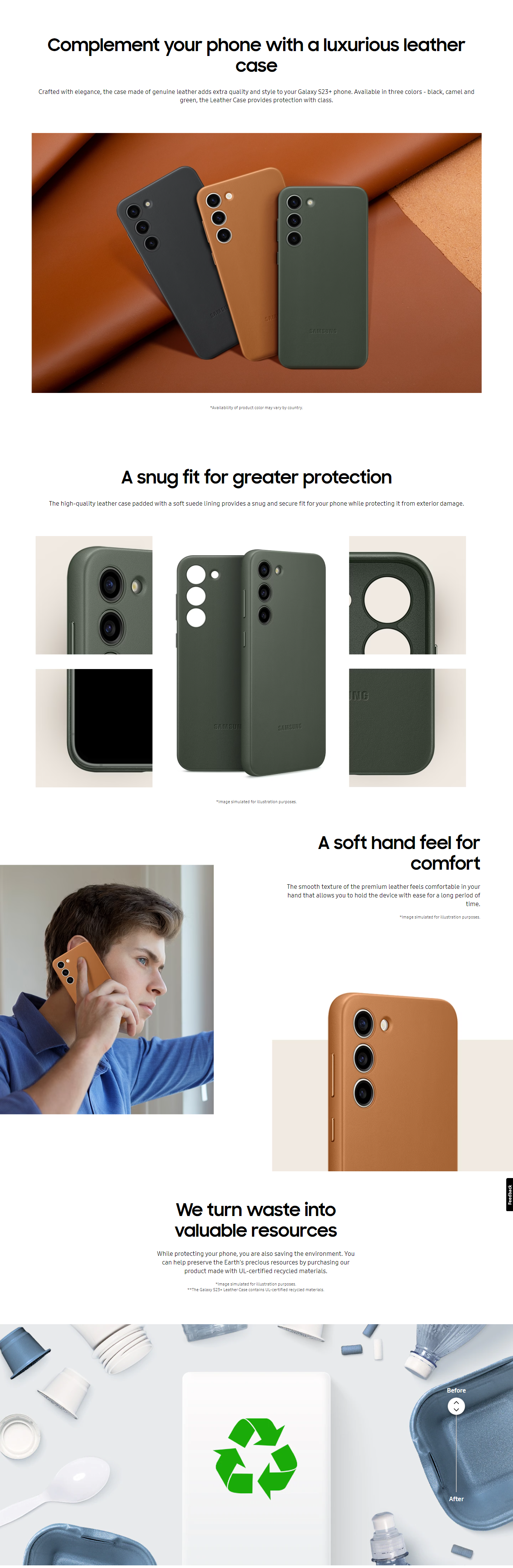 Samsung Galaxy S23 Ultra Leather Case (SAMEFVS918L)