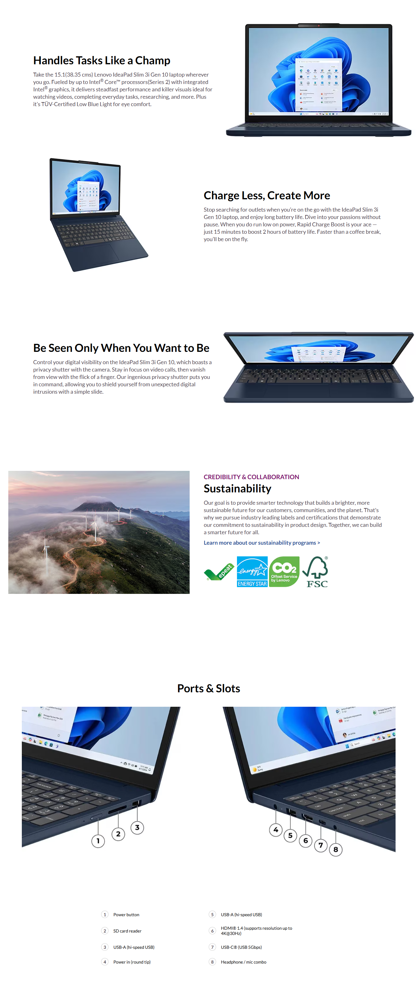 Lenovo IdeaPad Slim 3 - Intel Core i7-13620H 15.3" Thin & Light Laptop (16GB/ 512GB SSD/ WUXGA IPS 300nits Anti-glare / Intel UHD Graphics/ Windows 11 Home/ Office Home 2024/ LENOVOIP83K100C9IN)