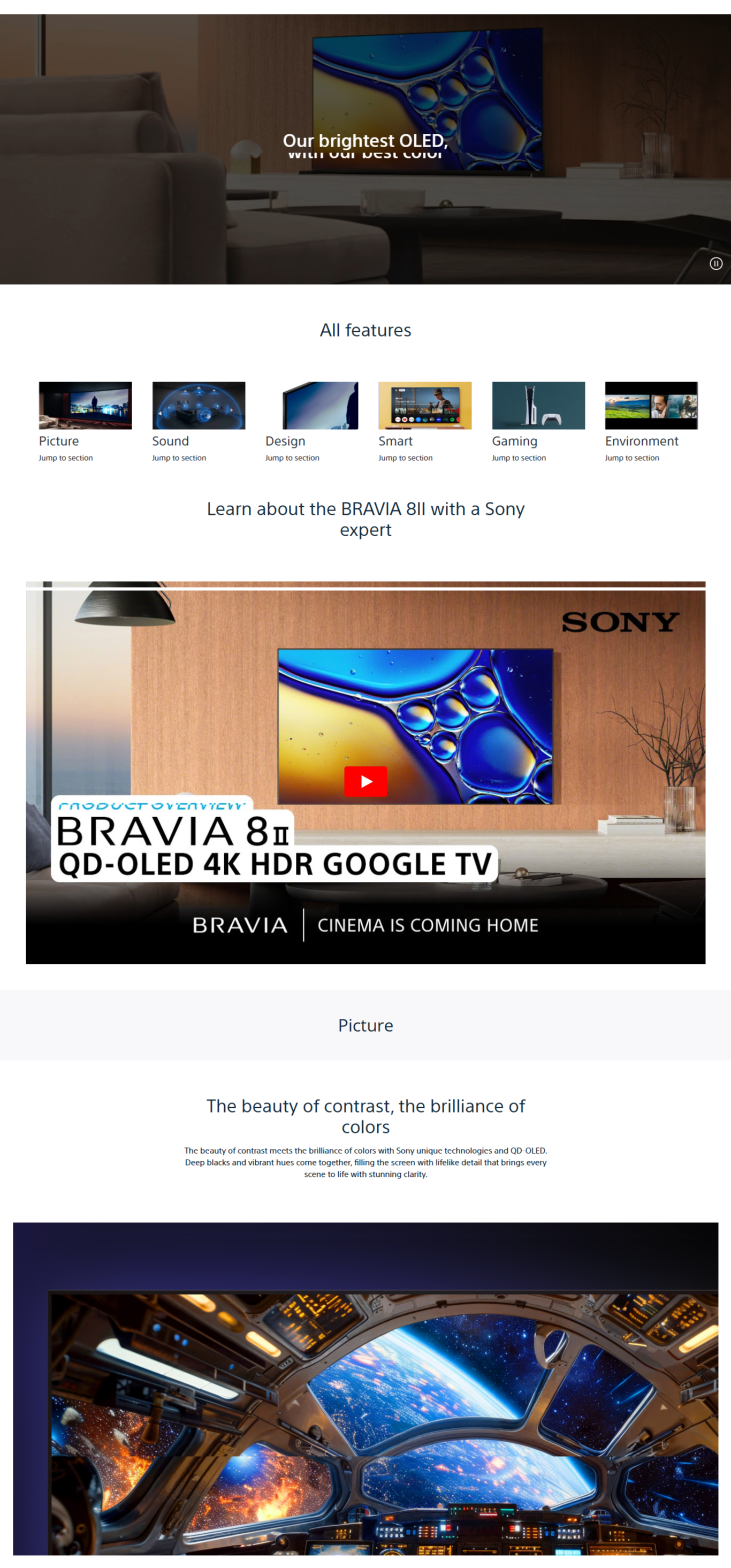 Sony 65Inch QD-OLED 4K HDR (K65XR80M2)