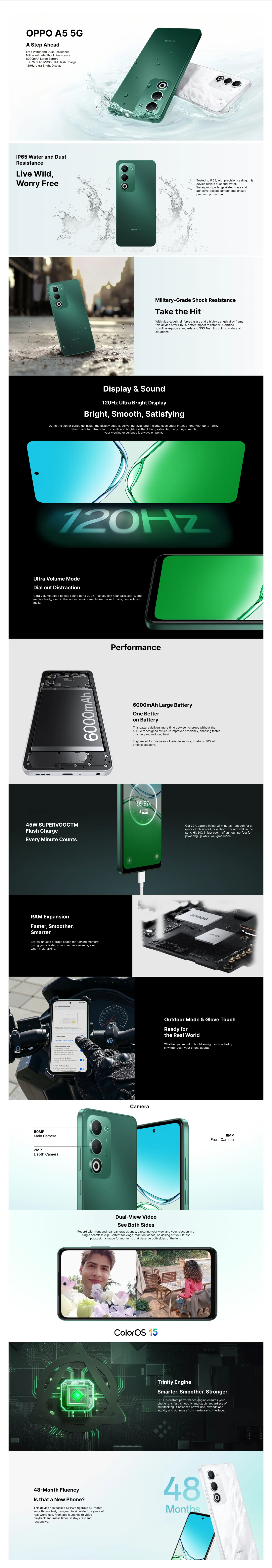 Oppo A5 5G 6GB RAM, 128GB (A55G6128GB)