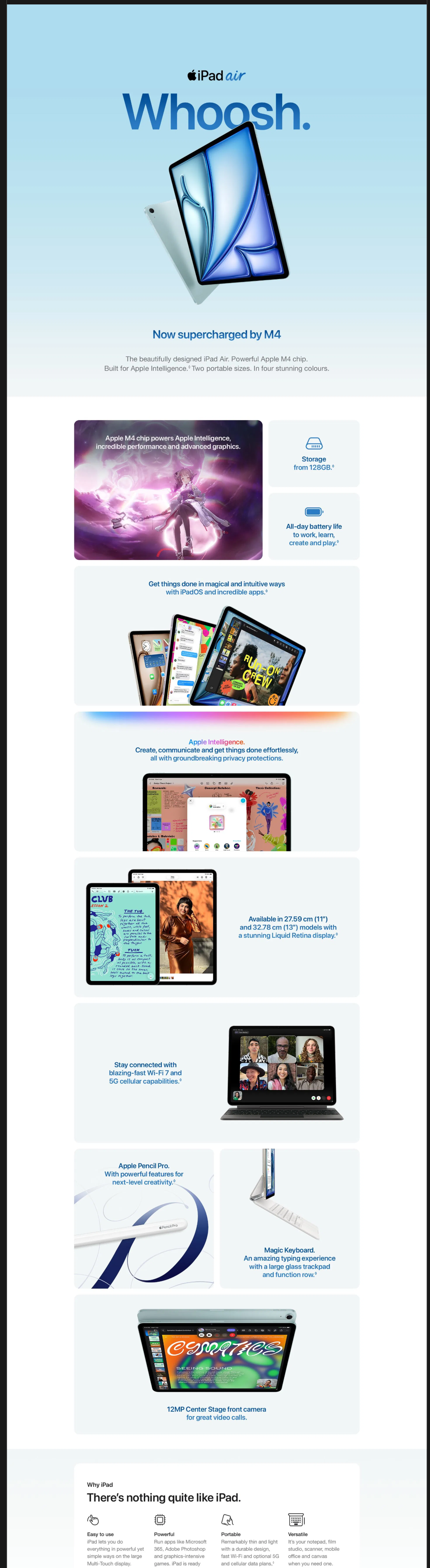 Apple iPad Air M4 Wi-Fi + Cellular (11 Inch, 128GB, Space Grey, 2026 Model, IPDA11M4WC128SGMH784)
